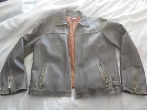 Vintage Hard to Find Heavy Thick Soft Leather Danier Motorcycle Jacket - Large - Picture 1 of 19