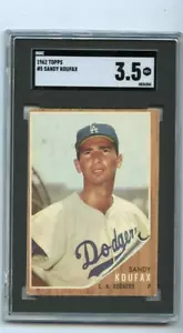 1962 Topps Sandy Koufax Los Angeles Dodgers #5 ⭐️👀⭐️ SGC Graded 3.5 - Picture 1 of 2