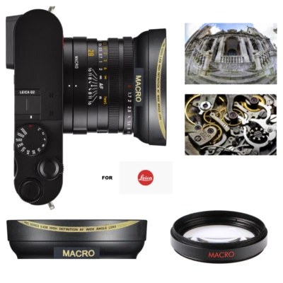HD WIDE ANGLE LENS  + MACRO LENS FOR  Leica Q2 Monochrom Digital Camera - Image 1 of 4