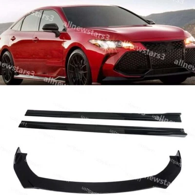 For Toyota Avalon Front Bumper Lip Spoiler Splitter 86.6" Side Skirts Glossy Foto 1 de 4