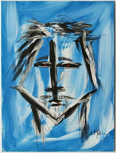 Mollinea "Autorretrato" Acrílico sobre Lienzo Pintura Original, Firmado - Imagen 1 de 7