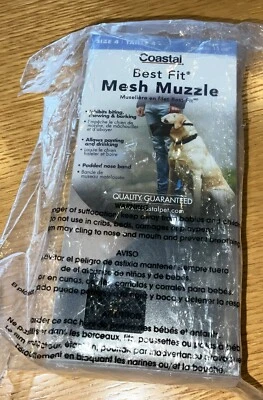 "Bozal de perro ajustable cómodo malla Coastal Best Fit talla 4, 6"" nariz talla sellada nuevo" Foto 1 de 4