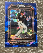 Reggie Crawford 2023 Panini Prizm Blue Cracked Ice #174 San Francisco Giants