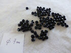 Lot 100 Antique Round Black Crystal Faceted Bead 7mm Promo €3.50