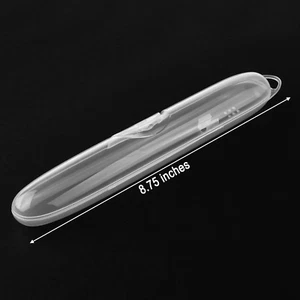 Cosmos Pack of 4 Transparent Plastic Portable Travel Toothbrush Case Holder O... - Picture 1 of 1