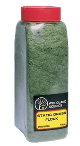 Woodland Scenics FL636 Static Grass Flock Shaker - Dark Green (50 cu. in.) - Picture 1 of 2