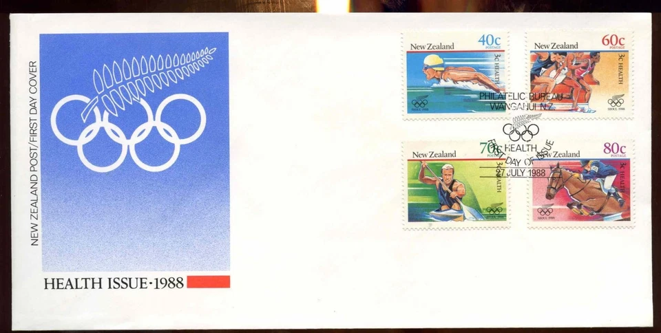 New Zealand 1988 Olympic Games FDC First Day Cover #C12784 - Image 1 of 1
