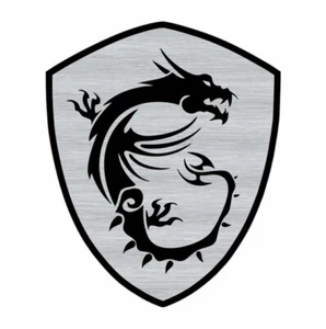 Logo adhésif gravé MSI - 6cm x 5cm - ép. 1,6mm - Imagen 1 de 2