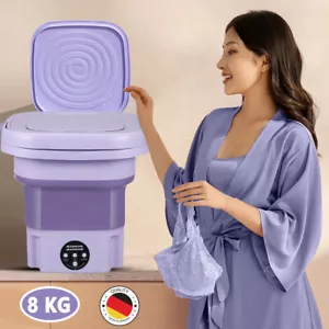 Mini Waschmaschine 8 kg Toplader mit Schleuder 8 kg Kombination Camping 3 Modi - Bild 1 von 13