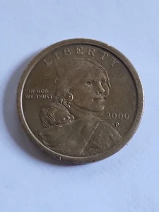 2000 P Sacagawea One Dollar Liberty Coin Philadelphia Mint AGED COLOR RARE LAST  - Picture 1 of 4