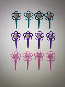 New Barbie Cupcake Topper Picks - Perennial Flower DecoPac 3 Colors (12) - Picture 1 of 12