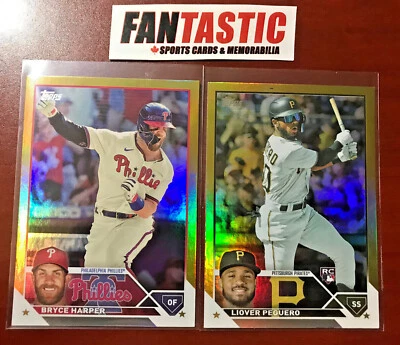 2023 Topps Baseball Series 1, 2 & Update GOLD FOIL Parallel Card YOU PICK - Image 1 of 2