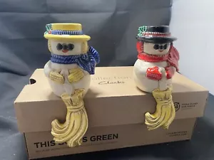 Vtg. Snowmen mantle/shelf decor 2 (Q) - Picture 1 of 1