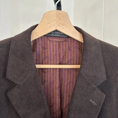 Haspel Von Maur Classic Brown Cotton 2 Button Sport Coat Mens 42S (Tag 44S) - Image 1 of 4