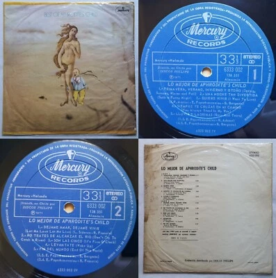 APHRODITE'S CHILD THE BEST OF 1971 UNIQ NON-GF SLEEVE & PS MEGARARE CHILEAN PRS! - Image 1 of 4