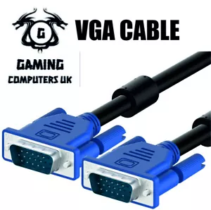 JOBLOT 10 X VGA CABLE PC MONITOR VGA D-Sub MALE OFFER FREE DELIVER PC LAPTOP - Picture 1 of 1