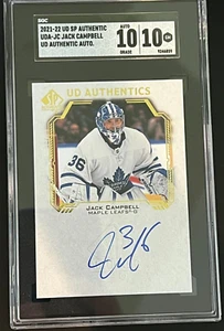 Jack Campbell Auto SGC 10 - GEM MINT 2021-22 SP Authentic UD Authentics #UDA-JC - Bild 1 von 2