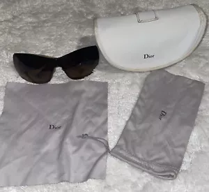 Dior Pale Gold/ Brown QHP8T Quadrille Shield Sunglasses - Picture 1 of 24