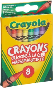 Pack of 8, CRAYOLA Wax Colouring Crayons - Assorted Colours - Picture 1 of 11