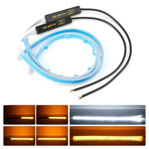 2X Dynamische Auto LED Blinker Streifen DRL Scheinwerfer Tagfahrlicht Lampe 12V - Bild 1 von 17