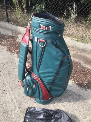 Vintage Ron Miller Pro Model 6-Way Divider Green Golf Bag Nice! EUC - Image 1 of 4