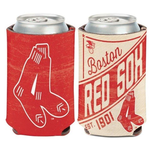 Boston Red Sox 12oz Two Sided Vintage Can Cooler [NEW] MLB Holder Foam Koozie Cover