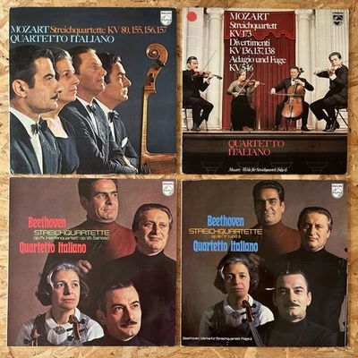 Quartetto Italiano Mozart Beethoven Streichquartette 4LP Philips Dutch Stereo NM - Image 1 of 4