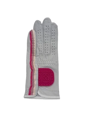 G/FORE Women Super Luxe Leather Golf Glove Left Hand Pink White Size M/L - Image 1 of 2