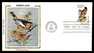 Mayfairstamps US FDC 1982 MD State Bird and Flower First Day Cover aau_18553 - Picture 1 of 2
