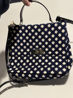 Kate Spade Lee Lee Gingham Satchel In Navy Check - Image 1 of 4