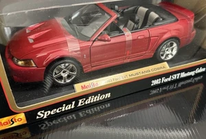2003 Ford Mustang SVT Cobra Red Convertible 1/18 Maisto - Picture 1 of 7