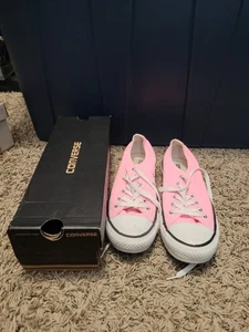 Zapatillas Converse All Star Rosa Lona Corte Bajo Talla Hombre 6/WOS 8 Con Caja - Imagen 1 de 8