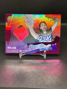 2020 Topps x Steve Aoki Wave-2  Jean Relic Card Auto Pink Frosting Patch 07/10 - Picture 1 of 2