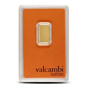 2.5 Gram Valcambi Gold Bar (New w/ Assay) - Picture 1 of 2