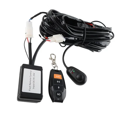 1 Set LED Light Bar Wiring Harness Kit Wireless Remote Control Strobe Switch - Image 1 of 4