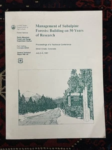 Management of Subalpine Forests : Building on 50 Years of Research / USDA - Foto 1 di 1