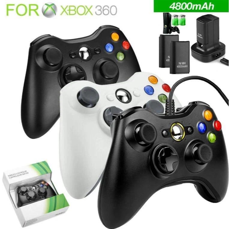 Mando Inalámbrico Para Microsoft Xbox 360/ 360Slim/ 360E, PC Windows 11/10/8/7 Foto 1 de 4