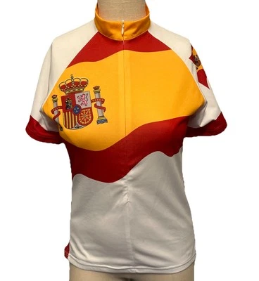 Camiseta de ciclismo manga corta bandera de España para mujer talla mediana Foto 1 de 4