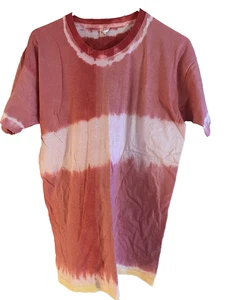 Vintage Reeves XL Men’s Tie Dye T-Shirt Pink White USA Cotton 46-48 Rare - Picture 1 of 4