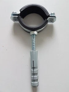 Rohrschelle 3/4" 26-28mm verzinkt Schraubrohrschelle Profilgummi Bügelschelle - Bild 1 von 1