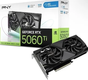 PNY NVIDIA GeForce RTX 5060 Ti 16GB Overclocked Dual Fan GPU Graphics Card - Picture 1 of 6