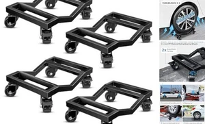 Auto Dolly 4er Set, 6000 Pfund Auto Rad Dolly, Schwerlastfahrzeug Dolly, - Bild 1 von 7