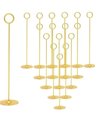 Porta-cartões de mesa 12 polegadas ouro recepção banquete casamento Urban Deco 16 peças - Imagem 1 de 4