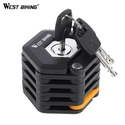 Folding Bike Chain Lock, Bicycle Foldable Lock, Anti-Theft Strong Security,79cm - Image 1 of 4