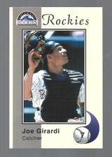 1994 Colorado Rockies Police VG Joe Girardi Baseball Kansas City Life Insurance