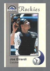 1994 Colorado Rockies Police VG Joe Girardi Baseball Kansas City Life Insurance