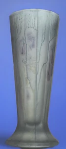 Art Deco/Nouveu Bormioli Italy Iridescent Purple Satin Glass Vase 5", Marked - Picture 1 of 9