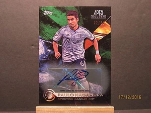 2016 Topps Ápice Mls Autógrafos Verde #45 Paulo Nagamura Sn 02/50 - Picture 1 of 1