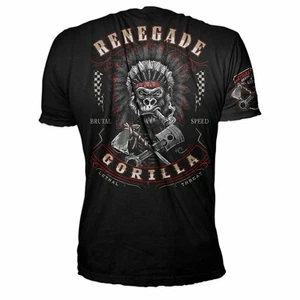 Camiseta Lethal Threat Vintage Velocity Renegade Gorilla Motociclista VV40164 - Imagen 1 de 3