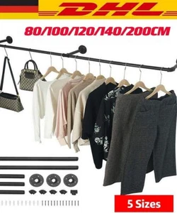 Schwerlast Kleiderstange Garderobenstange Kleiderständer Garderobe WandmontageDE - Bild 1 von 24